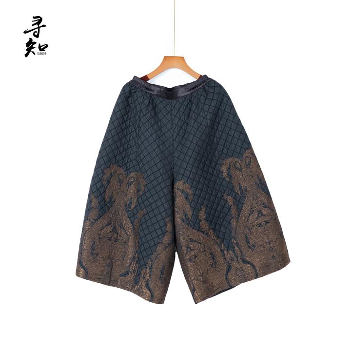 寻知·朱总原创设计XZK277J玄纹华章裤子