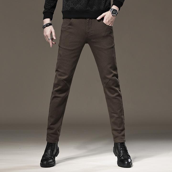 牛仔裤男士2025秋冬新款潮流修身小脚弹力欧货潮牌时尚休闲长裤子
