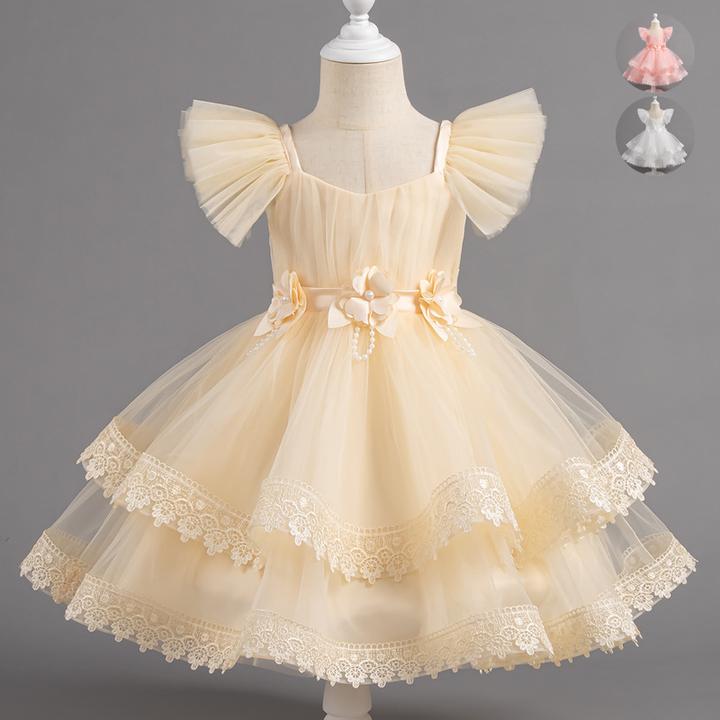 儿童公主裙礼服童装花童装恀纱演出服宝宝蓬蓬连衣裙2025时尚洋气