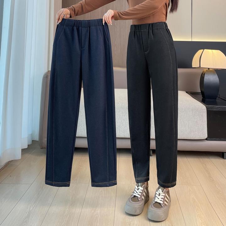 哈伦牛仔裤女春秋宽松显瘦高腰2025新款小脚萝卜老爹裤休闲女裤子