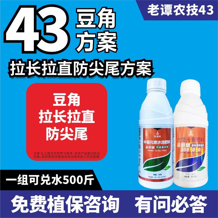 老谭农技43豆角拉长拉直防尖尾方案豆角四季豆老鼠尾钙镁硼锌铁