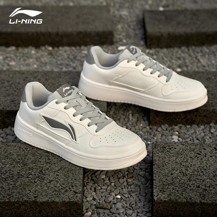 李宁浮舟男鞋板鞋2025夏季低帮耐磨透气运动鞋学生时尚百搭休闲鞋