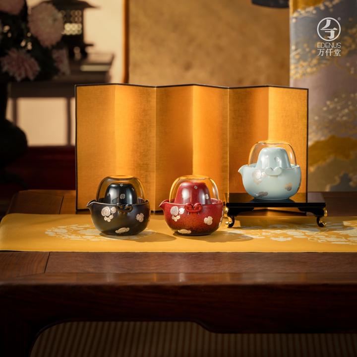 【万仟堂】大唐风华·快客杯便携旅行包功夫茶具围炉煮茶套装