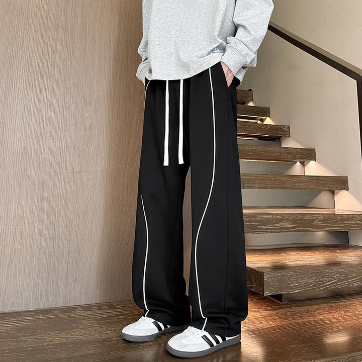 春秋季休闲长裤子男初中高中学生2025新款青少年帅气大童运动卫裤