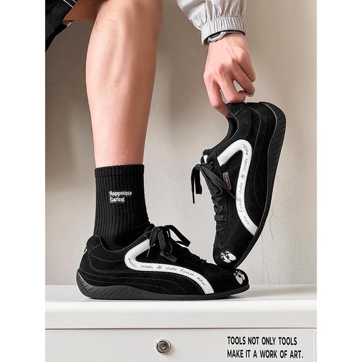 洁净男女道德训练鞋2025夏季新款透气运动多功能休闲红色赛车潮流