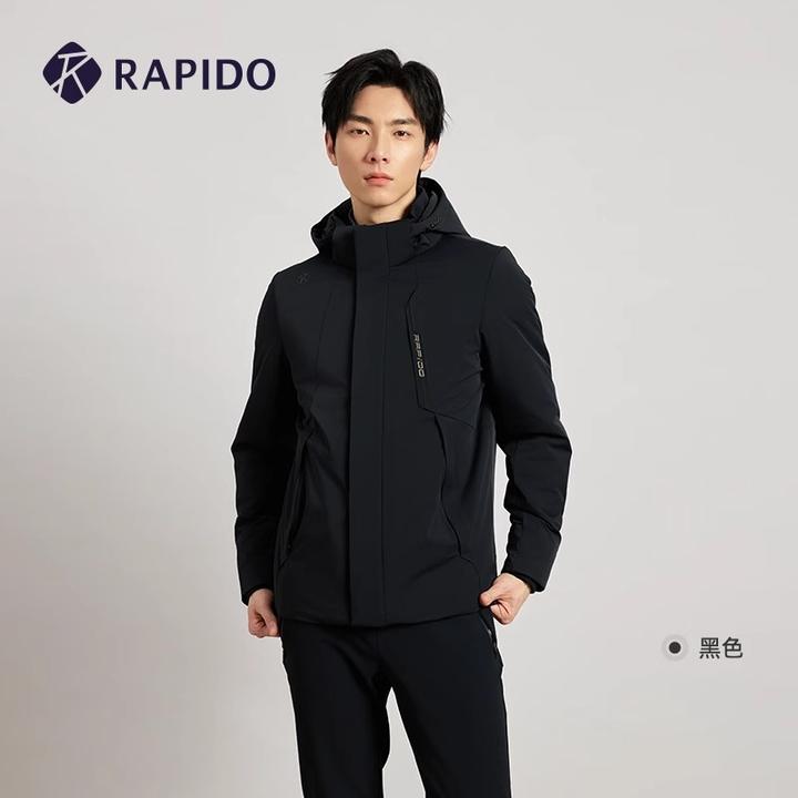 RAPIDO雳霹道25年男士【新年战袍】可拆卸帽红色保暖外套CN5Z38P01