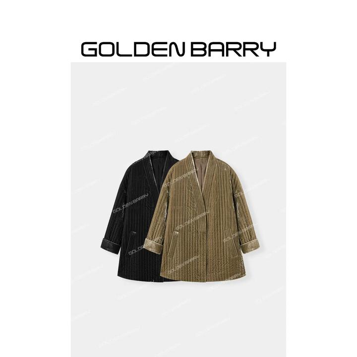 GOLDENBARRY|171013“绒秩穹顶”日系丝绒棉衣
