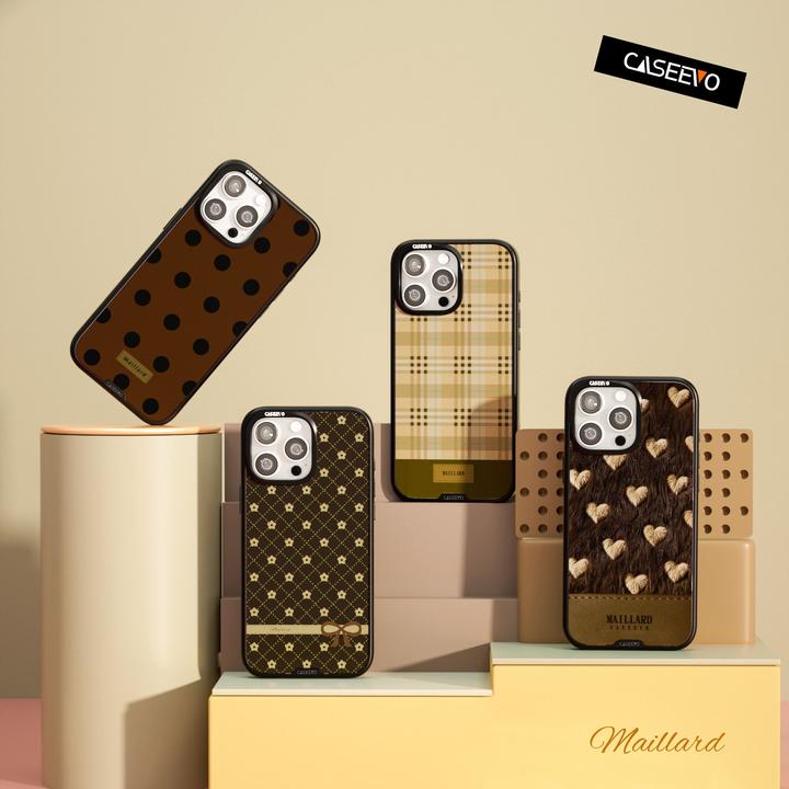 CaseEvo美拉德秋冬潮牌穿搭可换背盖手机壳适用iPhone16/15/14