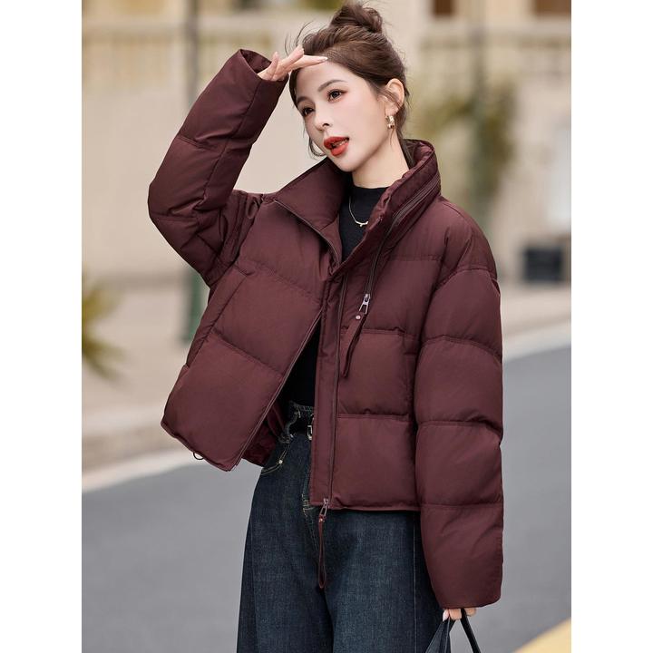 伊蒂格世短款立领轻薄羽绒服女2025冬季新款时尚感宽松保暖面包服