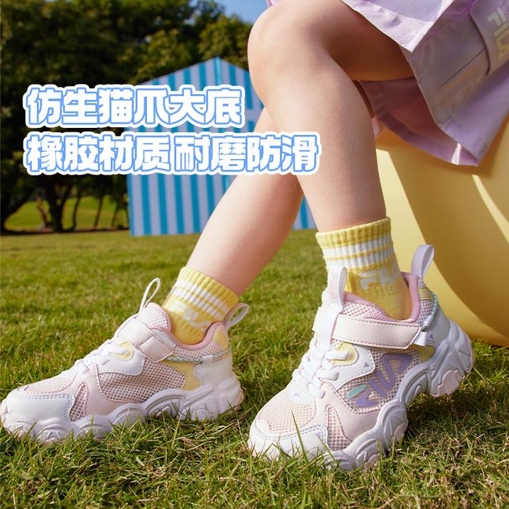 【猫爪】斐乐儿童2025四季款魔术贴小童防滑儿童复古跑鞋K54B521107