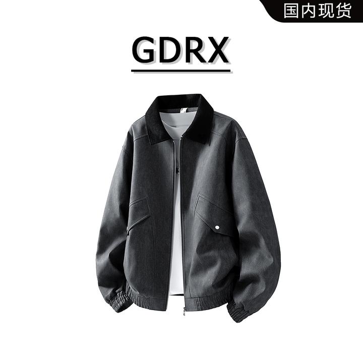 GDRX美式cleanfit复古机车夹克男士秋季新款休闲潮流宽松百搭外套