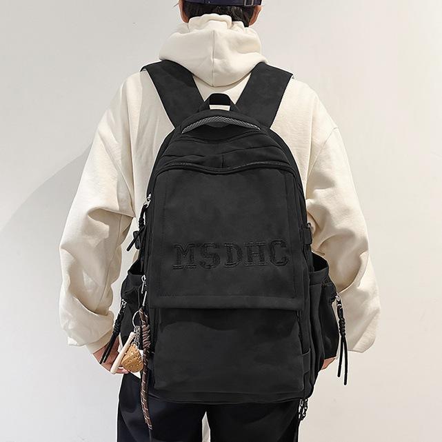 书包男大学生高颜值小众设计感简约大容量通勤双肩包女高中生背包