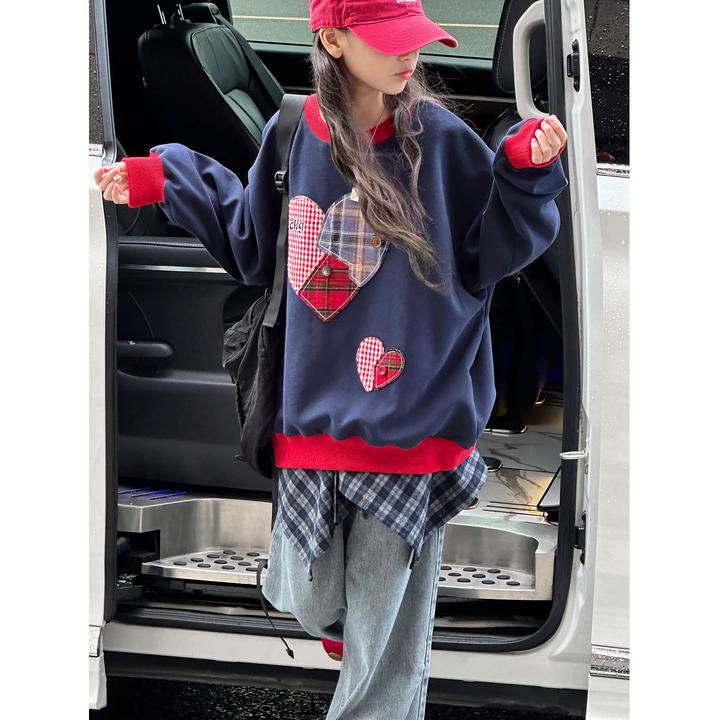 K29416孙小美复古女童秋装卫衣2025新款儿童洋气上衣休闲春秋衣服