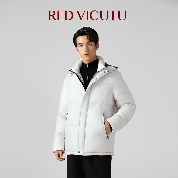 RED VICUTU威可多男士羽绒服温暖御寒时尚连帽商务鸭绒外套秋冬季