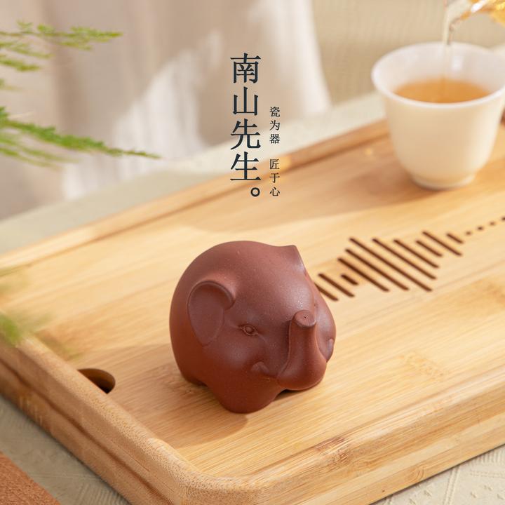 南山先生 福象紫砂茶宠 茶玩摆件可爱手工摆件功夫茶具茶道零配