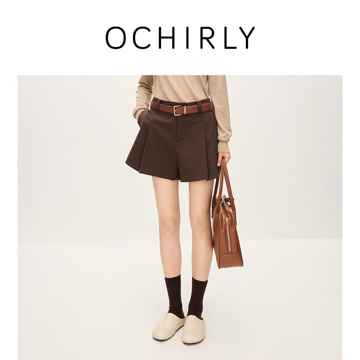 OCHIRLY欧时力 立体廓形西装短裤女通勤显瘦高级夏季新品商场同款
