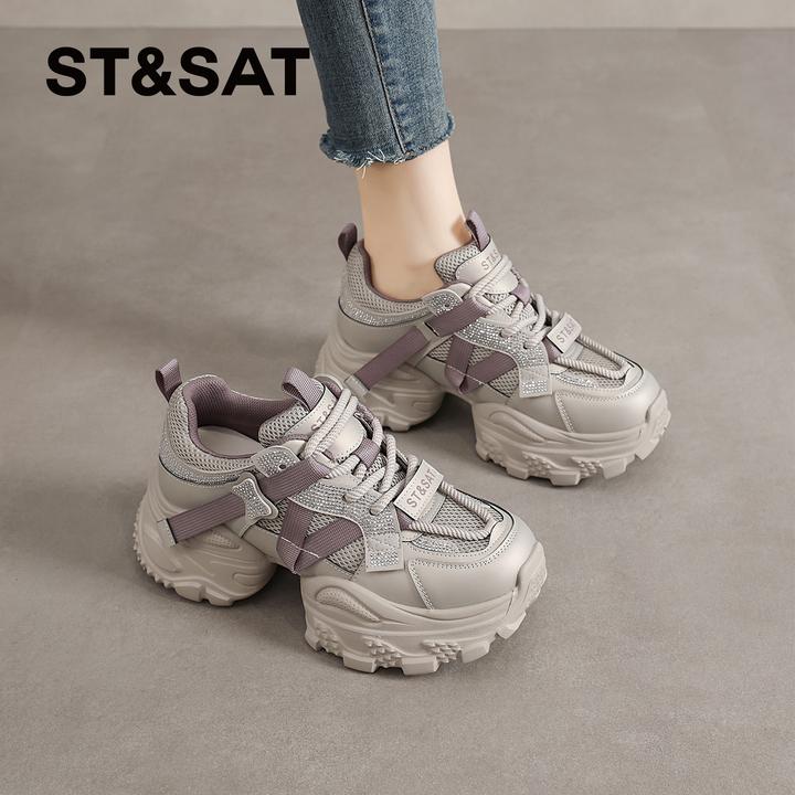 星期六美式老爹鞋女款2025新款秋季女鞋子潮牌复古休闲ins运动鞋