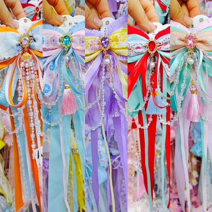 公主后压洛丽塔蝴蝶结国风女童大飘发饰宝宝儿童批发