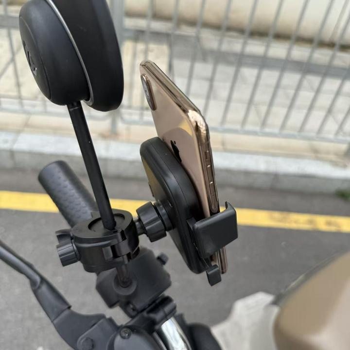 免拆电动车后视镜杆手机支架摩托车反光镜手机导航支架骑行支架