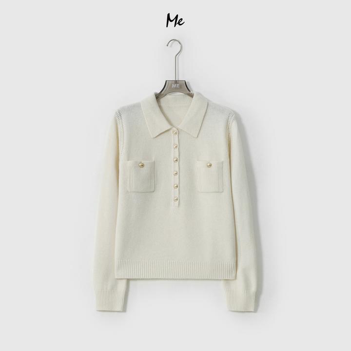 ME【C100%绵羊毛克洛伊】奢牌感复古显瘦百搭时尚针织毛衣MESA1929