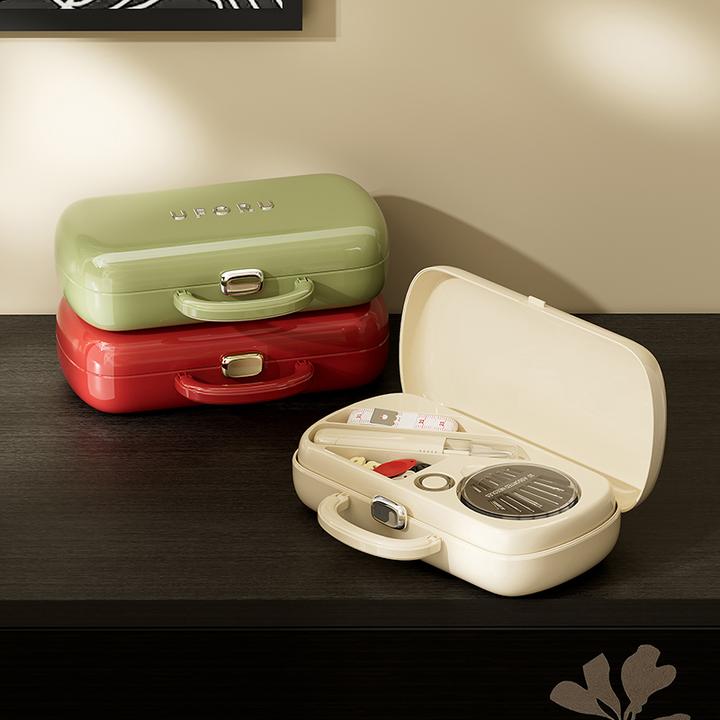 橱明星双层针线盒创意带盖防尘缝纫针线收纳便携式线圈简约储物盒