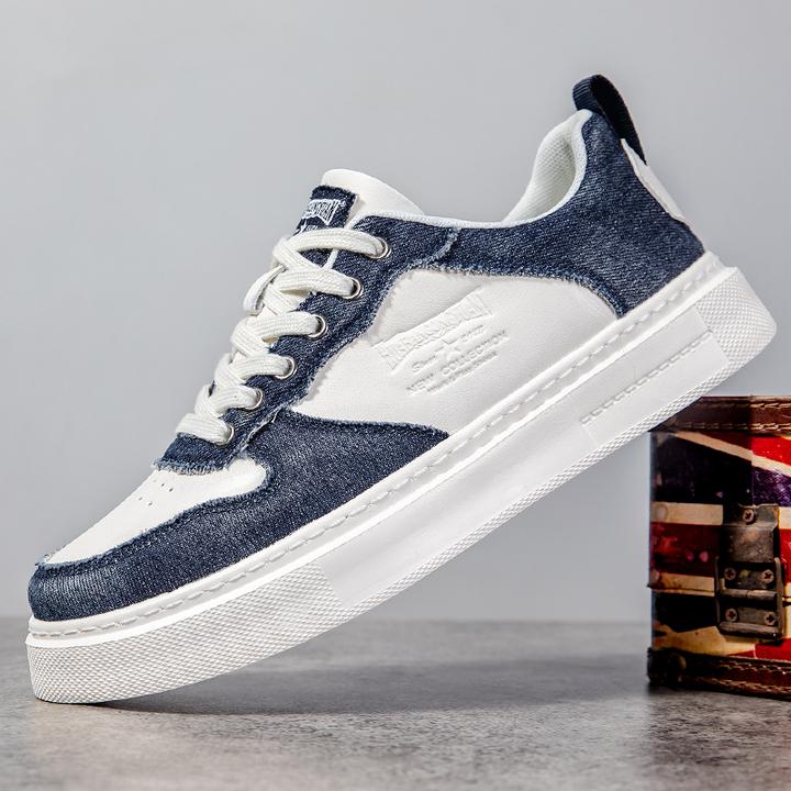 潮流潮鞋男鞋秋季透气休闲百搭帆布鞋男2025新款薄款前系带低帮