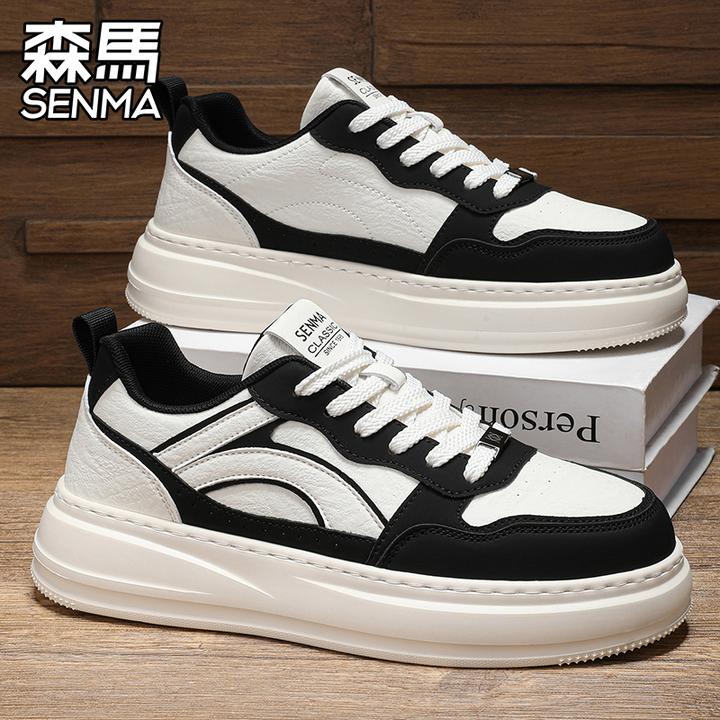 SENMA/森马男鞋2025秋季新款百搭板鞋厚底防滑轻便时尚休闲运动鞋