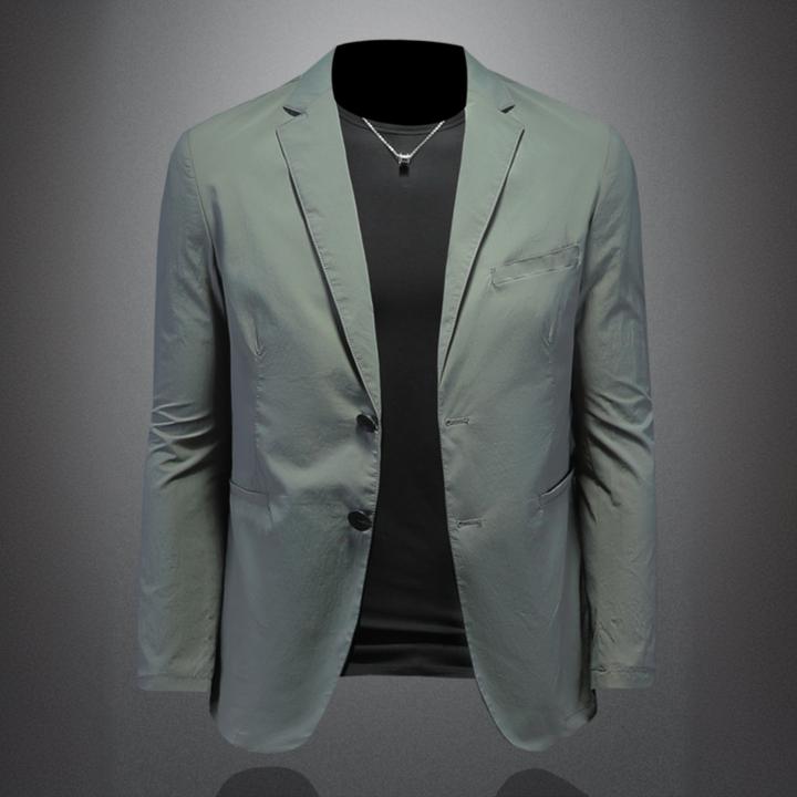 路茨梅帕西服外套男士韩版修身纯色单西上衣春秋季新款休闲薄西装