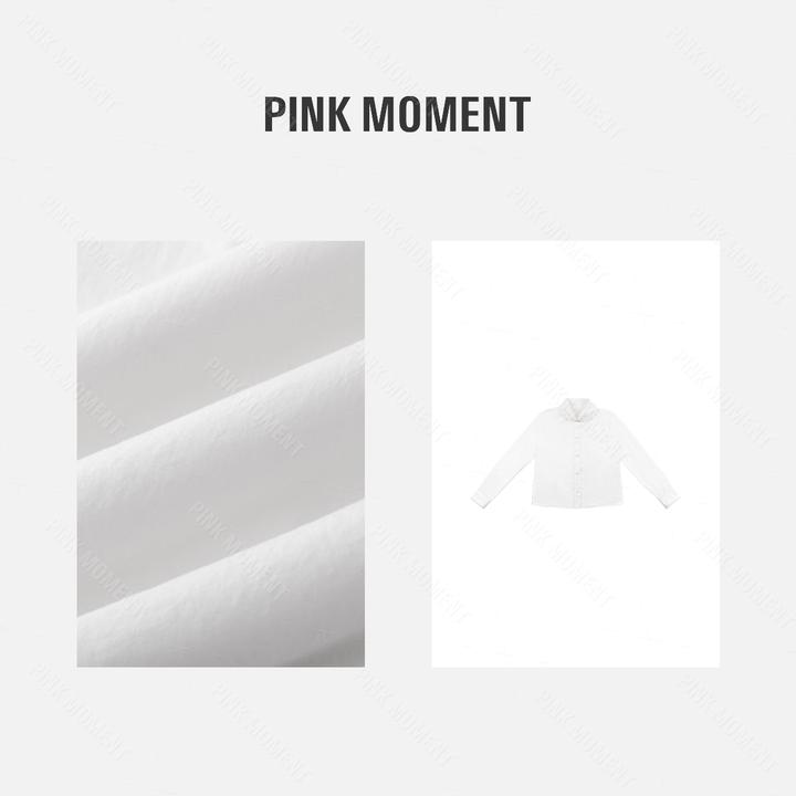 PM王囡囡 白色镂空边别致娃娃领长袖衬衫 ND1C1466