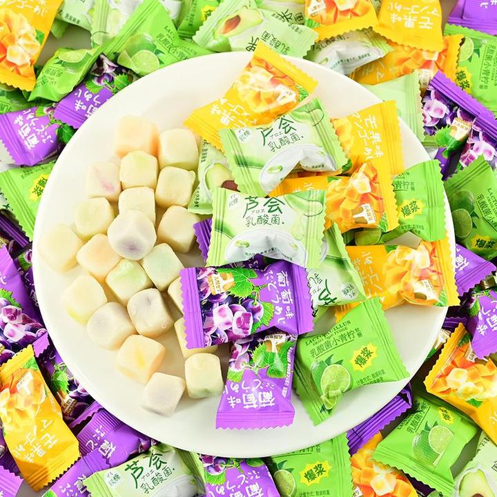小青柠乳酸菌软糖夹心爆浆糖果年货小零食小吃万圣节礼物结婚喜糖