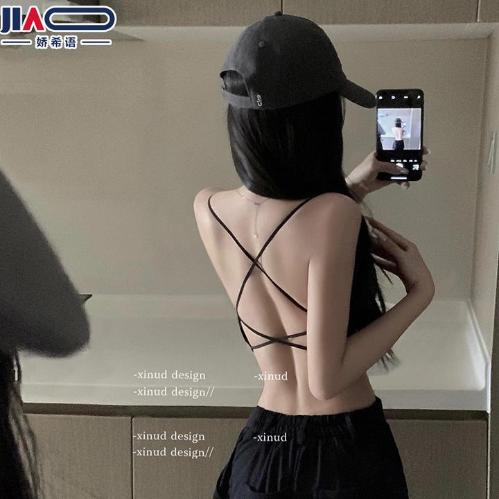 娇希语韩模外扩小胸显大可拆卸吊带背心女内搭外穿修身显瘦美背女