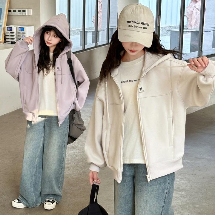 女童外套春秋2025新款6-12岁15岁休闲运动洋气中大童宽松学生上衣