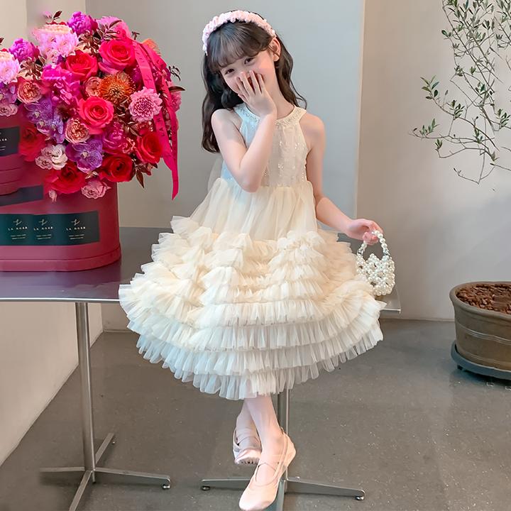 宝宝A字裙裙子女孩夏季连衣裙洋气吊带蛋糕裙女公主裙公主风