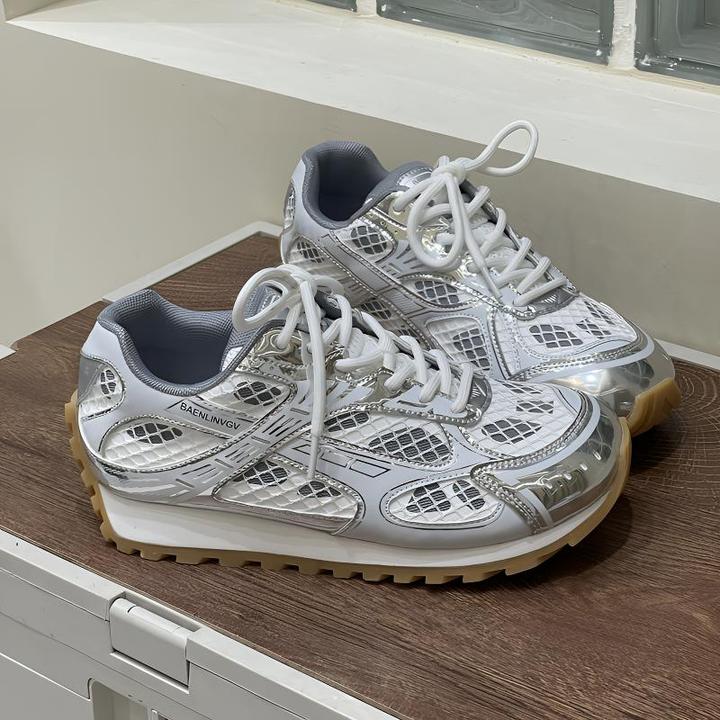 王一博周雨彤同款休闲鞋春季新款运动鞋女情侣厚底增高真皮老爹鞋