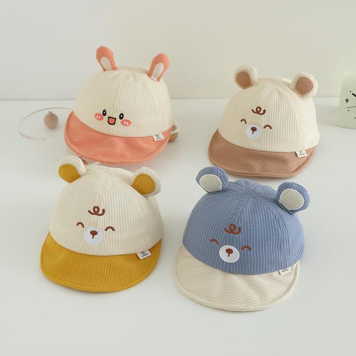 TIFICY户外新款针织帽子春秋薄款儿童款鸭舌帽婴儿男外出可爱遮阳