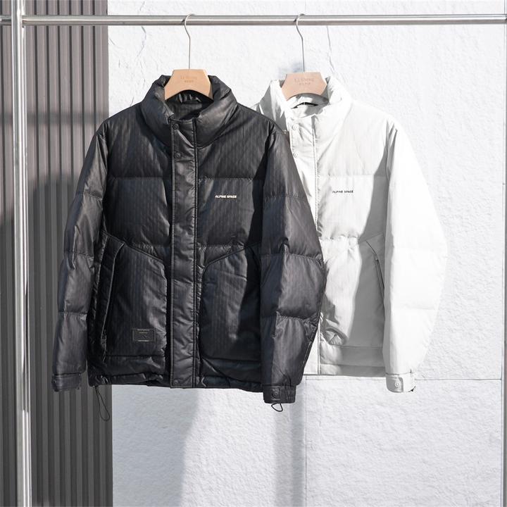 冬季男士时尚立领PU皮羽绒服休闲保暖90鸭绒外套ZJ292-533