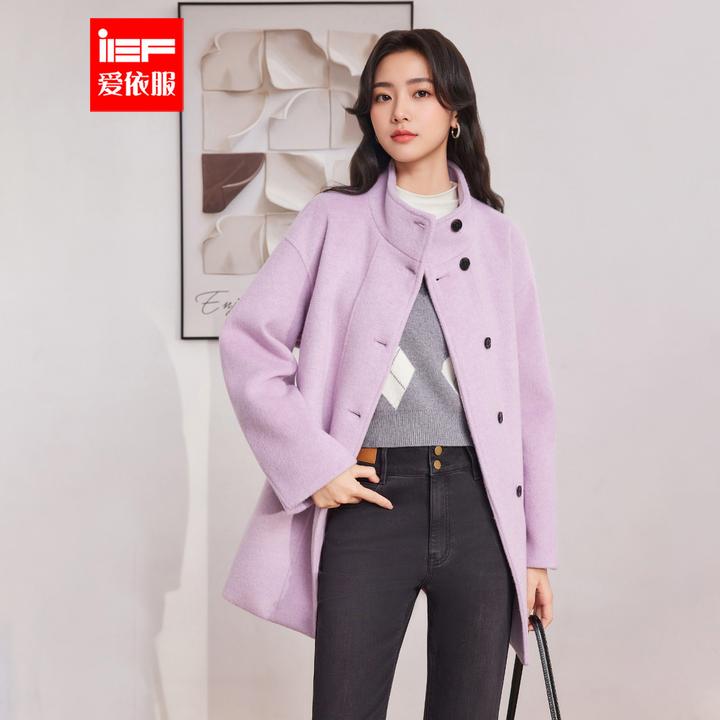 IEF/爱依服2025冬季新款韩版时尚洋气气质感通勤百搭呢绒中外套