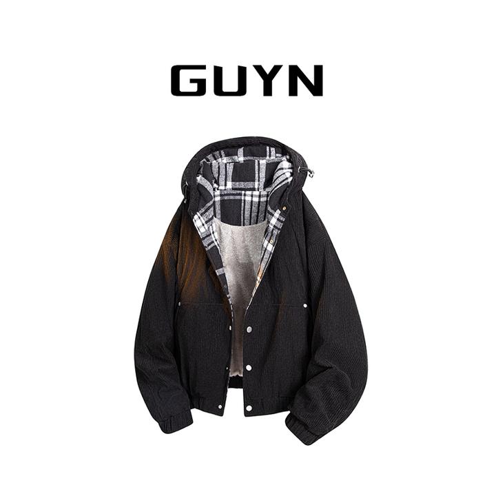 【品牌正品现货】GUYN灯芯绒美式外套男士秋冬季潮流时尚休闲夹克