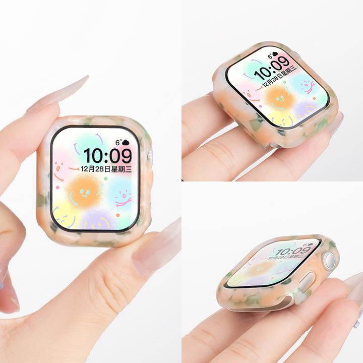 适用AppleWatchS10保护壳S9苹果iWatch8手表7/6表壳树脂ultra半包