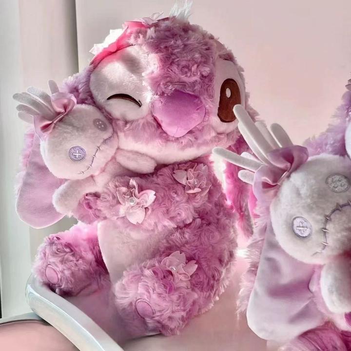 东迪粉色樱花史迪仔抱小金玩偶玫瑰绒毛绒公仔送礼物女生史迪奇