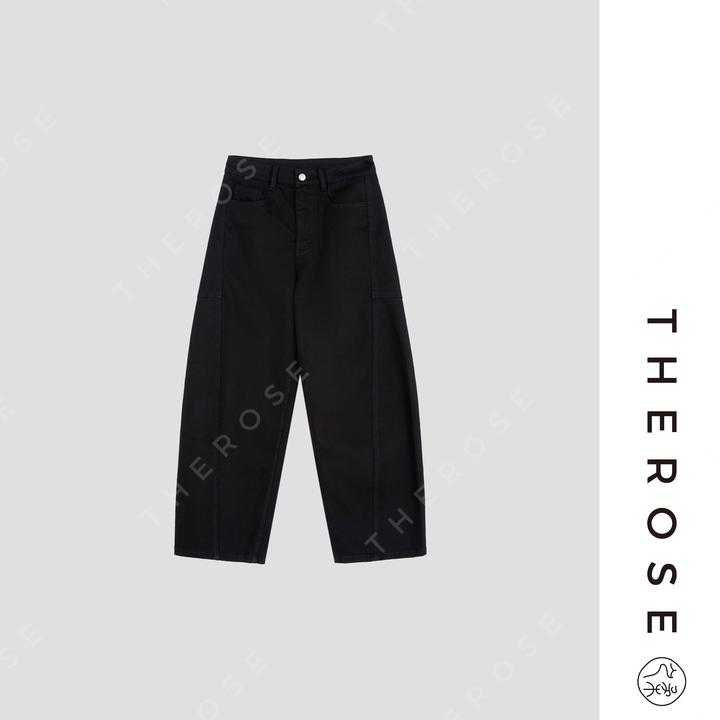 之柔【新大陆】土耳其进口解构磨毛牛仔裤休闲松弛高腰弯刀阔腿裤女