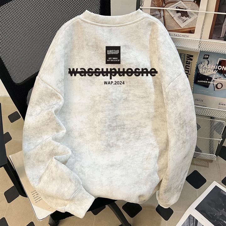 WASSUP UOSNE重磅中山卫衣男生秋季新款cleanfit韩系百搭短宽上衣