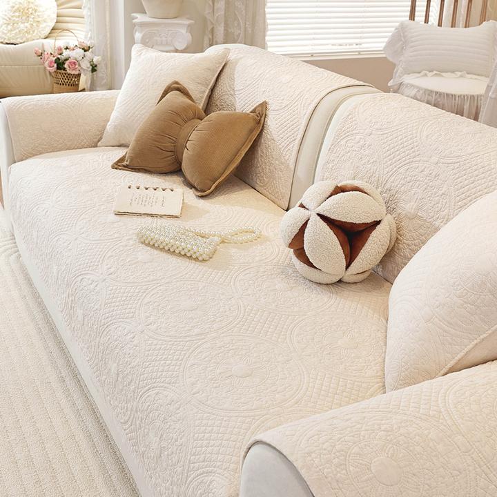 真棉麻沙发垫2025秋冬新款沙发套罩巾浪漫法式沙发坐垫子四季通用