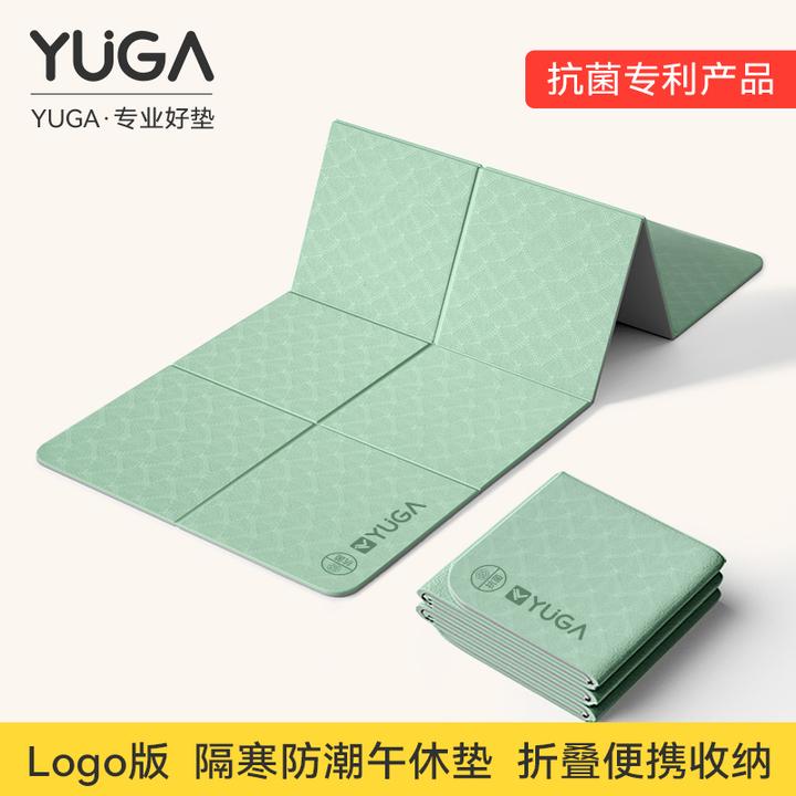 YUGA小学生午睡午休垫加厚折叠瑜伽垫便携式教室防滑家用午睡地垫
