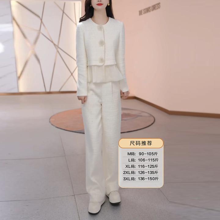 2025春季新款千金感别致名媛重工小香风设计感花边温柔一整套套装
