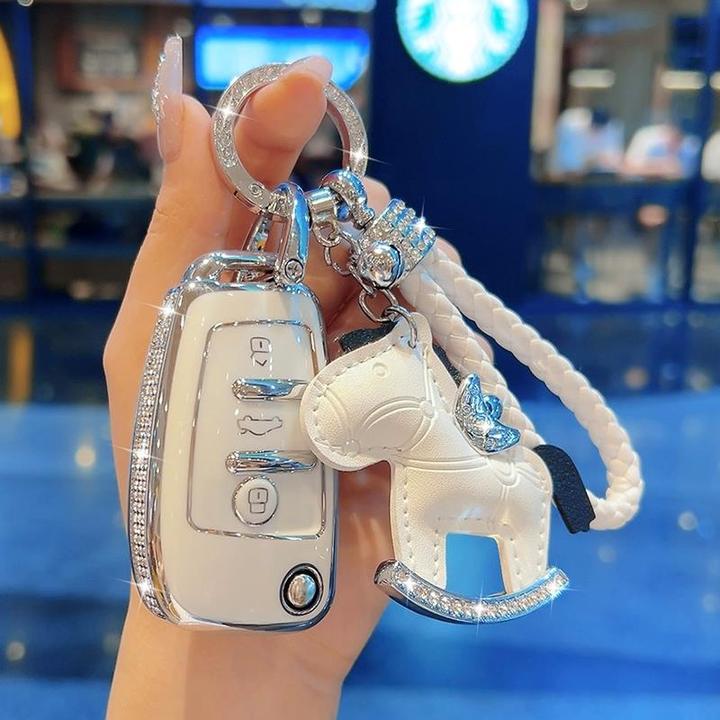 适用于奥迪a3钥匙套q3车q2l扣a6l高级a4l女q5l高端a3l壳a5高档q7