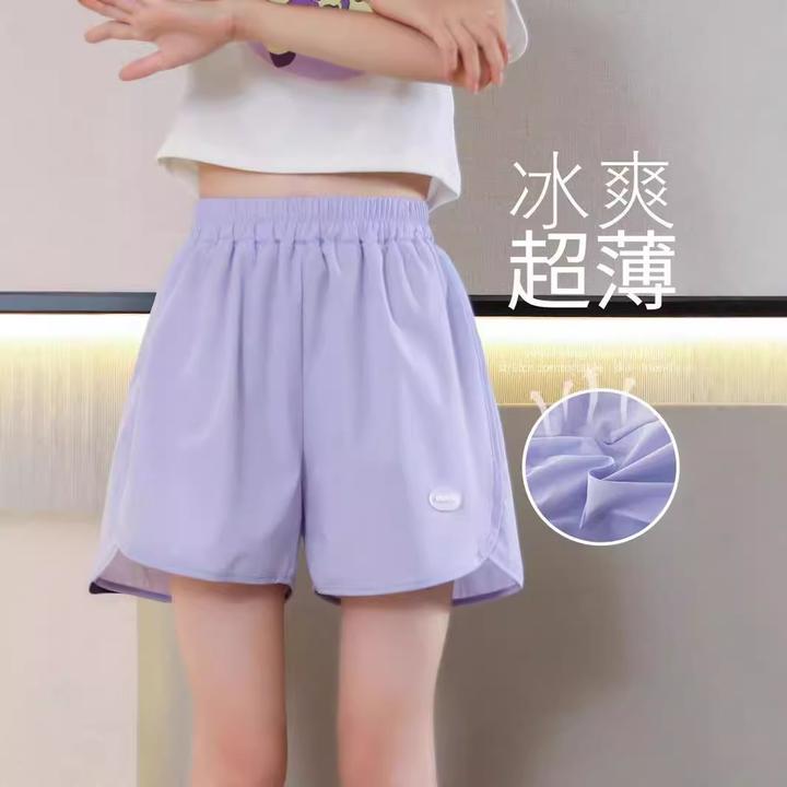 戴维贝拉【断码】夏季儿童短裤外穿冰丝速干2025新款女童运动裤薄款