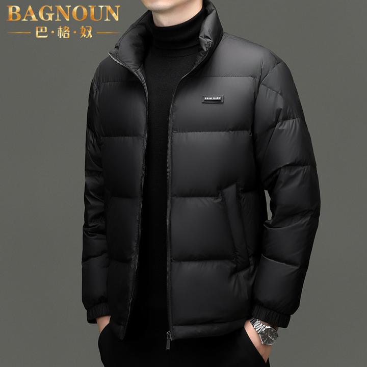 巴格奴羽绒服男士冬季新款时尚高端轻薄鸭绒加厚休闲保暖中年外套