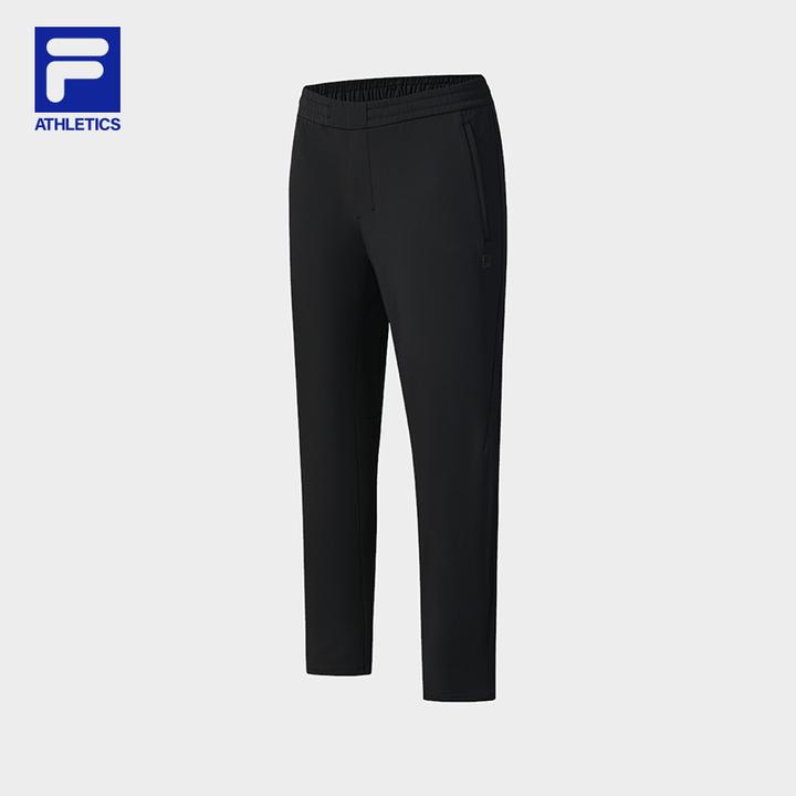 Fila/斐乐男子秋冬厚款保暖弹力舒适运动休闲梭织长裤A11M541810F