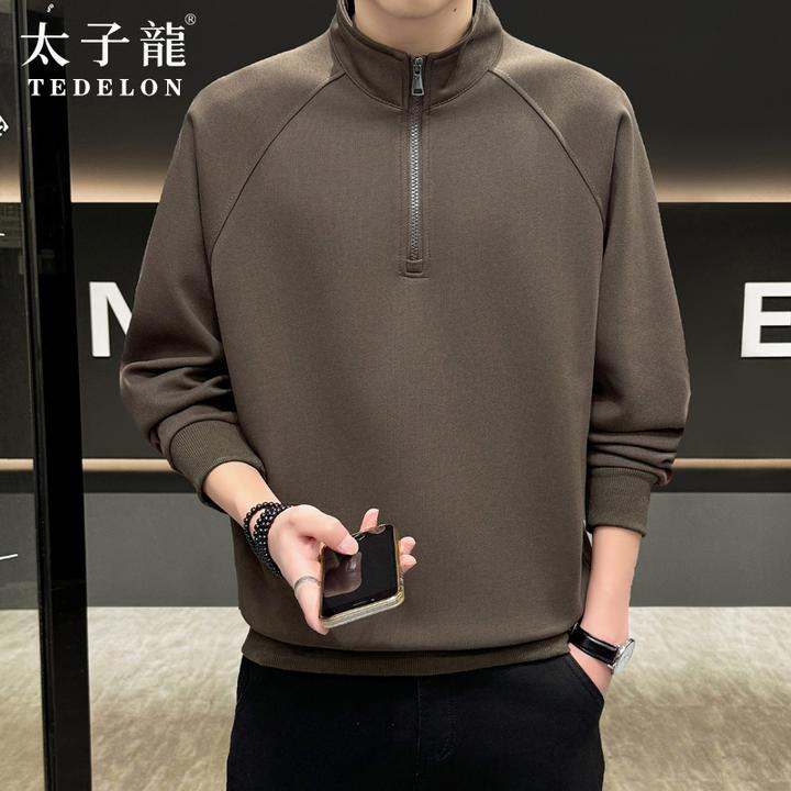 TEDELON/太子龙卫衣男款爆款2024新款休闲百搭男士卫衣春秋季宽松